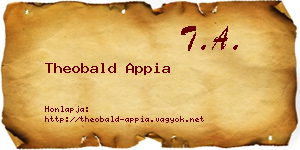 Theobald Appia névjegykártya